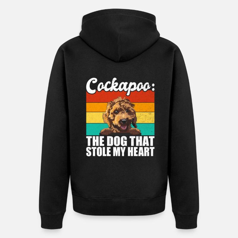 Cadeaux Cockapoo - Veste à capuche bio Premium Unisexe - noir