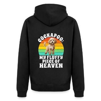 Cadeaux Cockapoo - Veste à capuche bio Premium Unisexe - noir - Dos - Nico (187cm)
