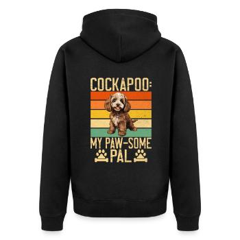 Cadeaux Cockapoo - Veste à capuche bio Premium Unisexe - noir - Dos - Nico (187cm)