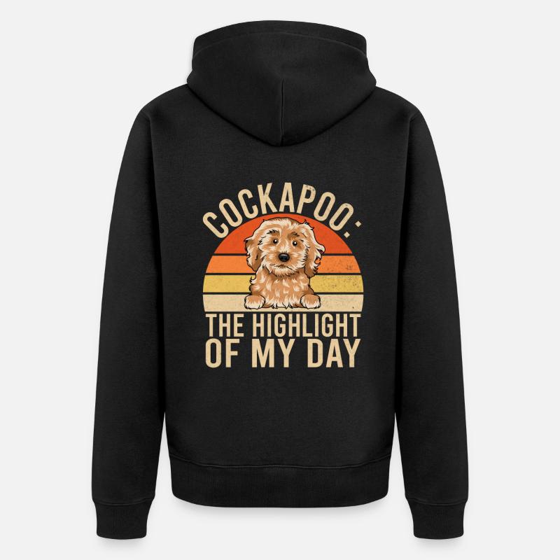 Cockapoo Gifts - Unisex Premium Bio Zip Hoodie - Schwarz