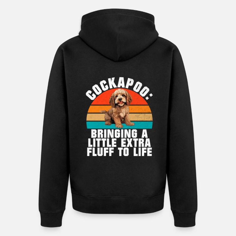 Cadeaux Cockapoo - Veste à capuche bio Premium Unisexe - noir