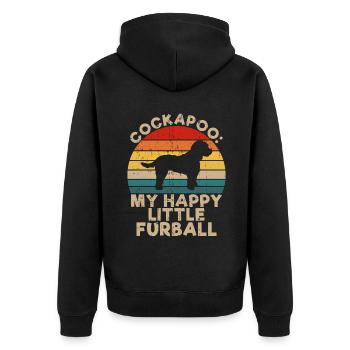 Cadeaux Cockapoo - Veste à capuche bio Premium Unisexe - noir - Dos - Nico (187cm)
