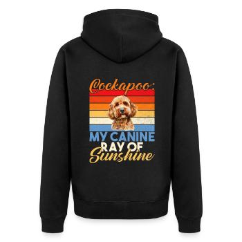 Cadeaux Cockapoo - Veste à capuche bio Premium Unisexe - noir - Dos - Nico (187cm)