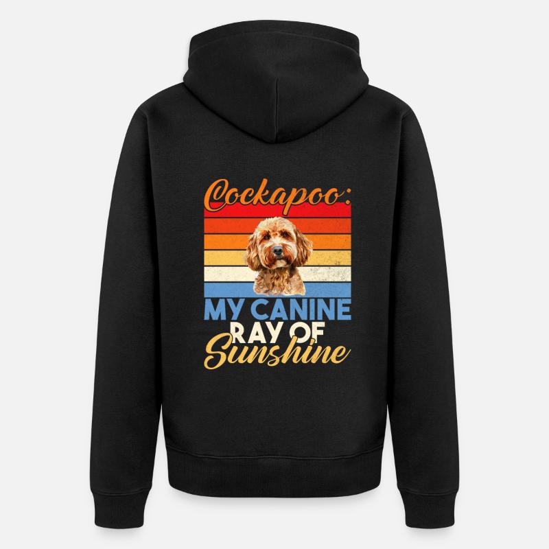 Cockapoo Gifts - Unisex Premium Bio Zip Hoodie - Schwarz
