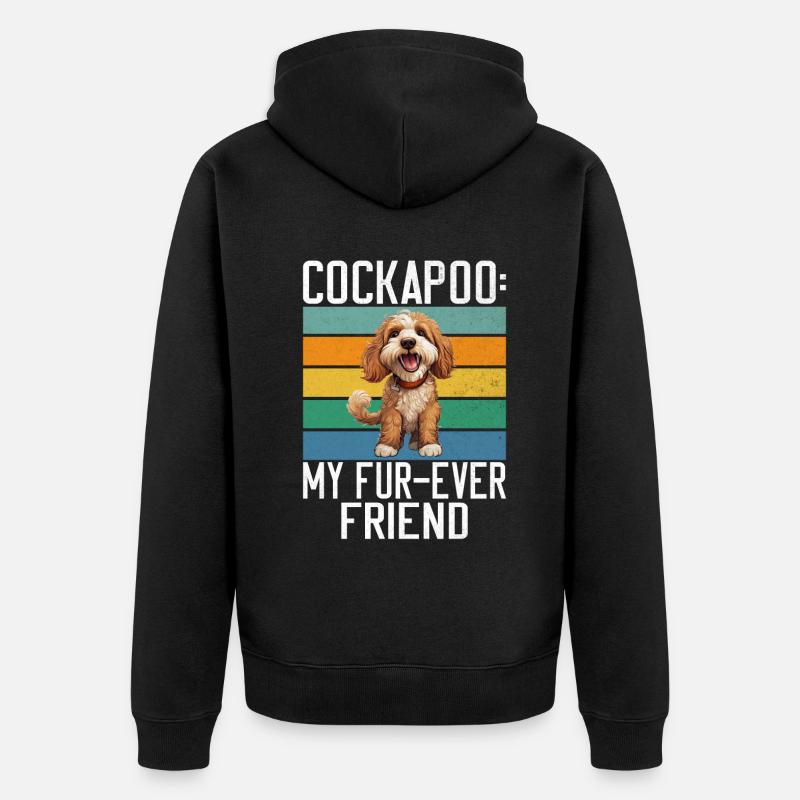 Cadeaux Cockapoo - Veste à capuche bio Premium Unisexe - noir