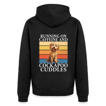 Cockapoo Gifts - Unisex Premium Bio Zip Hoodie - Schwarz - Hinten - Nico (187cm)