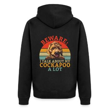Cadeaux Cockapoo - Veste à capuche bio Premium Unisexe - noir - Dos - Nico (187cm)