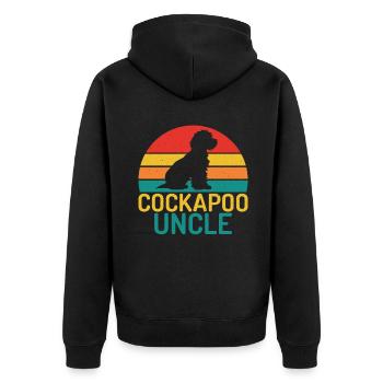 Cockapoo Gifts - Unisex Premium Bio Zip Hoodie - Schwarz - Hinten - Nico (187cm)