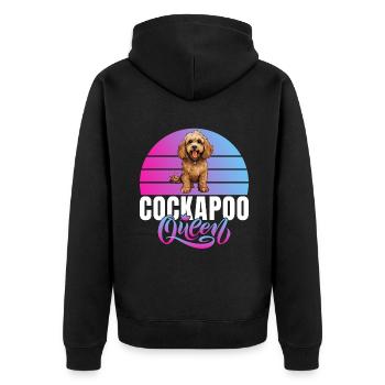 Cockapoo Gifts - Unisex Premium Organic Zip Hoodie - black - Back - Nico (187cm)