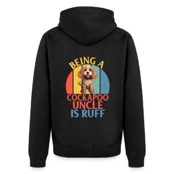 Cockapoo Gifts - Unisex Premium Bio Zip Hoodie - Schwarz - Hinten - Nico (187cm)