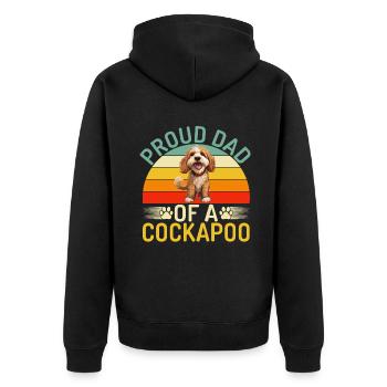 Cockapoo Gifts - Unisex Premium Bio Zip Hoodie - Schwarz - Hinten - Nico (187cm)