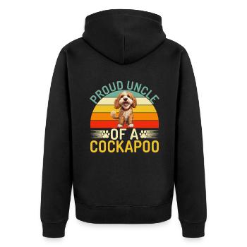 Cadeaux Cockapoo - Veste à capuche bio Premium Unisexe - noir - Dos - Nico (187cm)