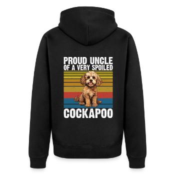 Cockapoo Gifts - Unisex Premium Bio Zip Hoodie - Schwarz - Hinten - Nico (187cm)
