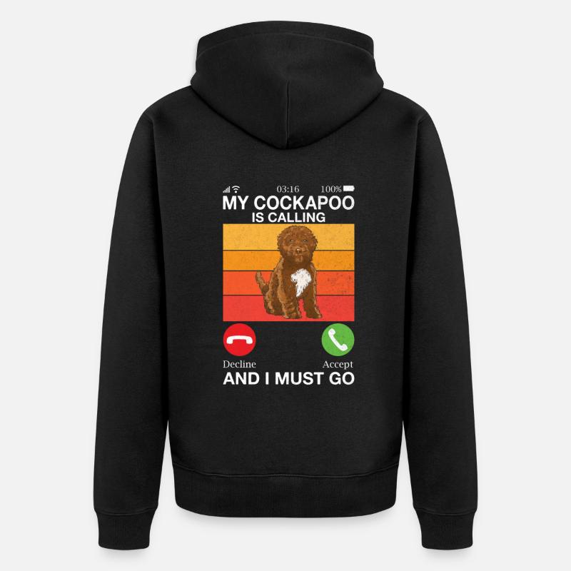 Cockapoo Gifts - Unisex Premium Organic Zip Hoodie - black