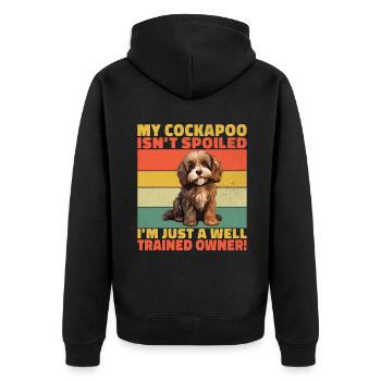 Cockapoo Gifts - Unisex Premium Bio Zip Hoodie - Schwarz - Hinten - Nico (187cm)