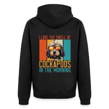 Cockapoo Gifts - Unisex Premium Bio Zip Hoodie - Schwarz - Hinten - Nico (187cm)