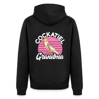 Cadeaux de calopsitte - Veste à capuche bio Premium Unisexe - noir - Dos - Nico (187cm)