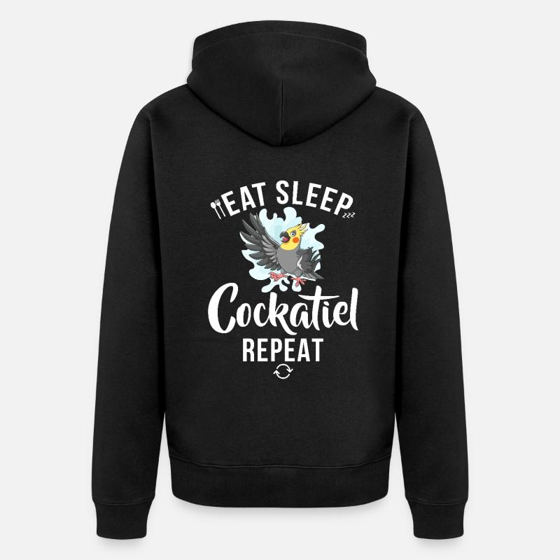 Cadeaux de calopsitte - Veste à capuche bio Premium Unisexe - noir