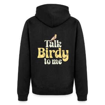 Cockatiel Gifts - Unisex Premium Bio Zip Hoodie - Schwarz - Hinten - Nico (187cm)