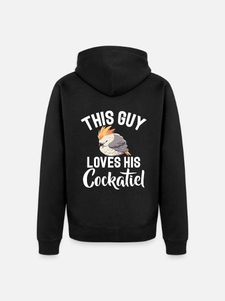 Cadeaux de calopsitte - Veste à capuche bio Premium Unisexe - noir