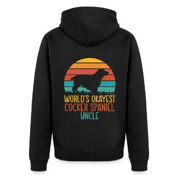 Cocker Spaniel Gifts - Unisex Premium Organic Zip Hoodie - black - Back - Nico (187cm)