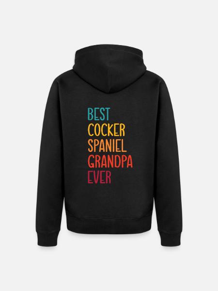 Cocker Spaniel Gifts - Unisex Premium Bio Zip Hoodie - Schwarz