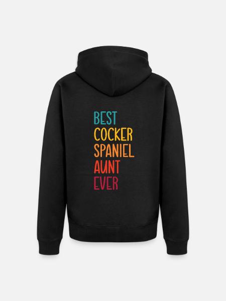 Cocker Spaniel Gifts - Unisex Premium Organic Zip Hoodie - black