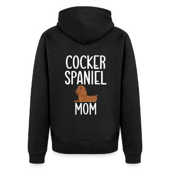 Cadeaux Cocker Spaniel - Veste à capuche bio Premium Unisexe - noir - Dos - Nico (187cm)