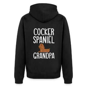 Cadeaux Cocker Spaniel - Veste à capuche bio Premium Unisexe - noir - Dos - Nico (187cm)