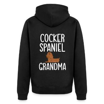 Cadeaux Cocker Spaniel - Veste à capuche bio Premium Unisexe - noir - Dos - Nico (187cm)