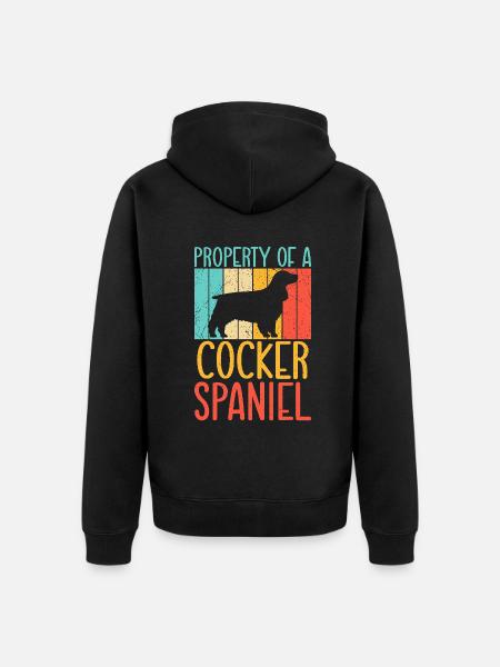 Cocker Spaniel Gifts - Unisex Premium Organic Zip Hoodie - black