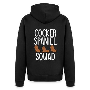 Cadeaux Cocker Spaniel - Veste à capuche bio Premium Unisexe - noir - Dos - Nico (187cm)