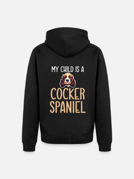 Cocker Spaniel Gifts - Unisex Premium Organic Zip Hoodie - black