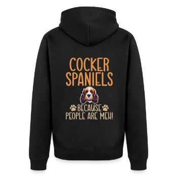 Cadeaux Cocker Spaniel - Veste à capuche bio Premium Unisexe - noir - Dos - Nico (187cm)