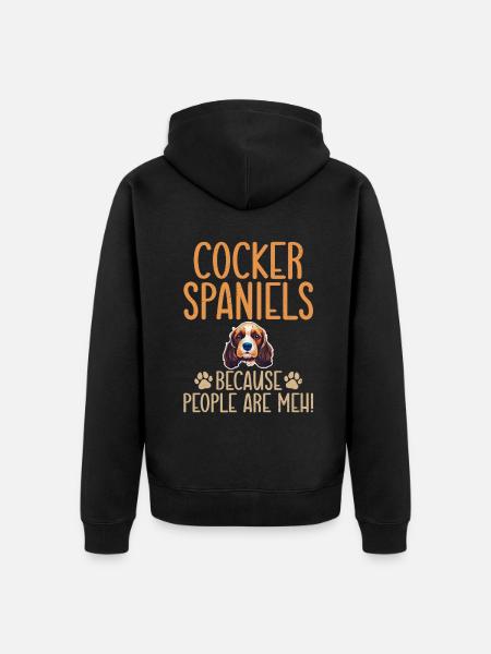 Cocker Spaniel Gifts - Unisex Premium Organic Zip Hoodie - black