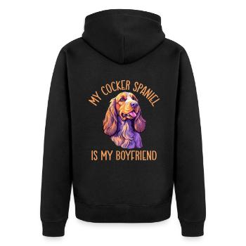 Cadeaux Cocker Spaniel - Veste à capuche bio Premium Unisexe - noir - Dos - Nico (187cm)