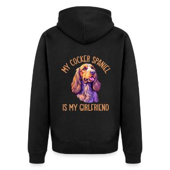 Cadeaux Cocker Spaniel - Veste à capuche bio Premium Unisexe - noir - Dos - Nico (187cm)