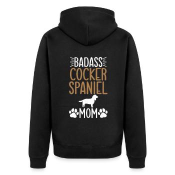 Cadeaux Cocker Spaniel - Veste à capuche bio Premium Unisexe - noir - Dos - Nico (187cm)