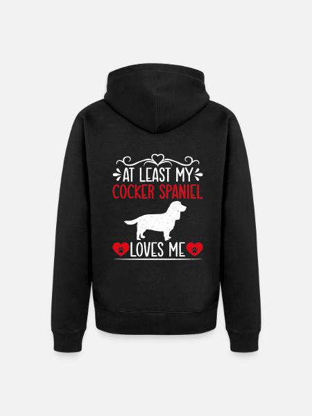 Cocker Spaniel Gifts - Unisex Premium Bio Zip Hoodie - Schwarz