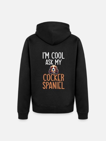 Cocker Spaniel Gifts - Unisex Premium Organic Zip Hoodie - black