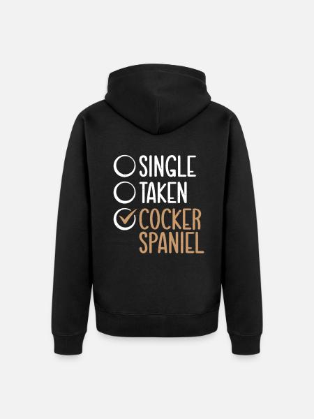 Cocker Spaniel Gifts - Unisex Premium Organic Zip Hoodie - black