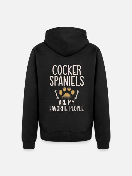 Cocker Spaniel Gifts - Unisex Premium Organic Zip Hoodie - black