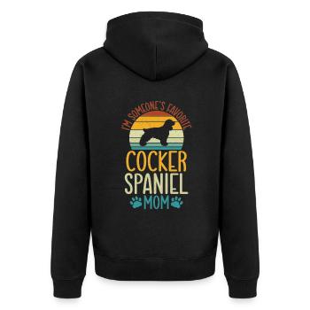 Cadeaux Cocker Spaniel - Veste à capuche bio Premium Unisexe - noir - Dos - Nico (187cm)