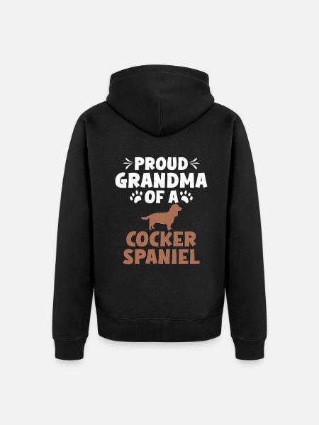 Cocker Spaniel Gifts - Unisex Premium Organic Zip Hoodie - black