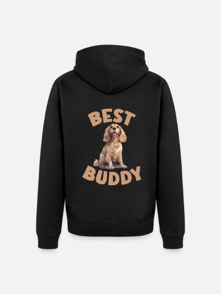 Cocker Spaniel Gifts - Unisex Premium Bio Zip Hoodie - Schwarz