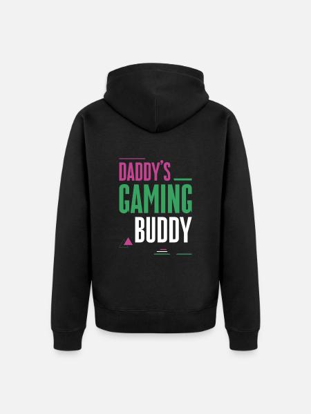 Daddy's Gaming Buddy - Unisex Premium Bio Zip Hoodie - Schwarz