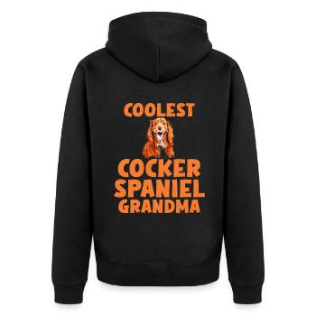 Cadeaux Cocker Spaniel - Veste à capuche bio Premium Unisexe - noir - Dos - Nico (187cm)