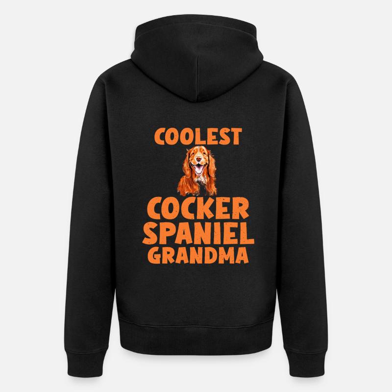 Cadeaux Cocker Spaniel - Veste à capuche bio Premium Unisexe - noir