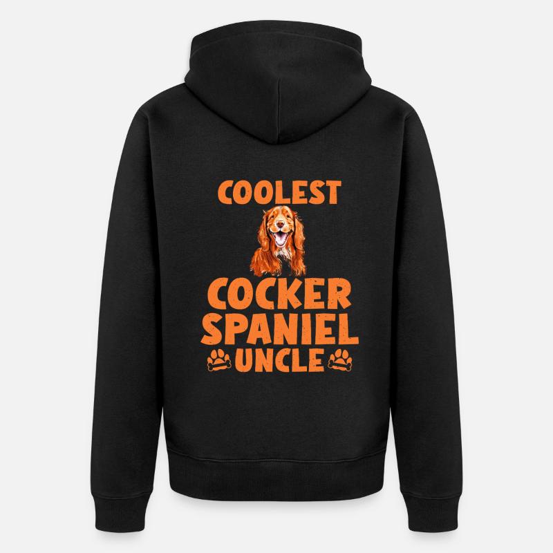 Cadeaux Cocker Spaniel - Veste à capuche bio Premium Unisexe - noir