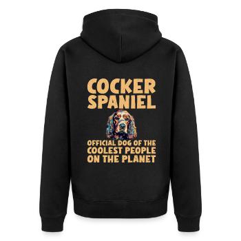 Cadeaux Cocker Spaniel - Veste à capuche bio Premium Unisexe - noir - Dos - Nico (187cm)